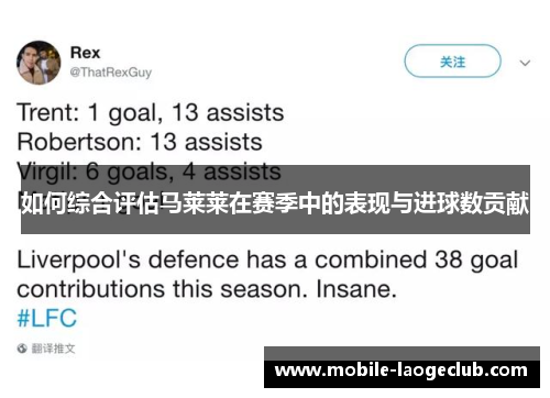 如何综合评估马莱莱在赛季中的表现与进球数贡献