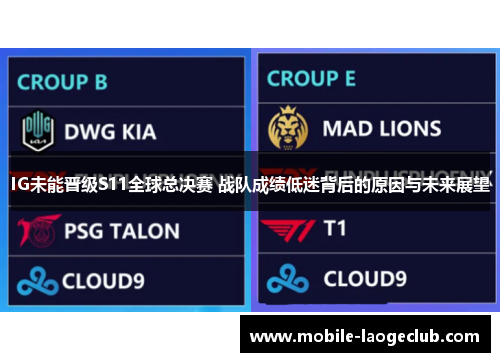 IG未能晋级S11全球总决赛 战队成绩低迷背后的原因与未来展望
