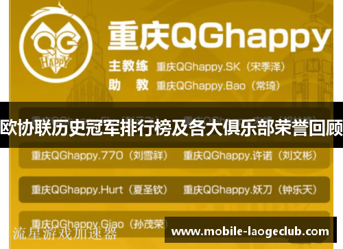 欧协联历史冠军排行榜及各大俱乐部荣誉回顾