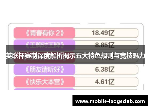 英联杯赛制深度解析揭示五大特色规则与竞技魅力